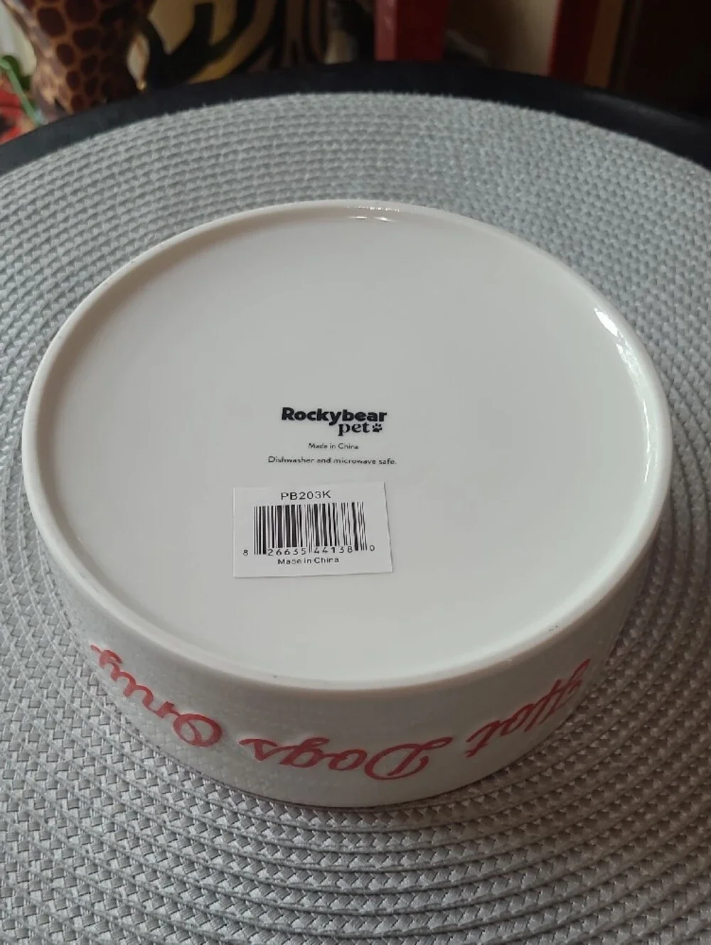 Rocky Bear 'Hot Dog' Pet Bowl